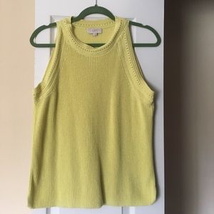 Loft yellow knit top
